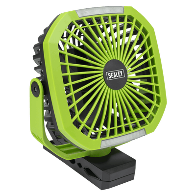 Sealey SCF8WL 8" Portable Clip Fan with Worklight - SCF8WL - Sealey Tools UK - Trade Counter Direct
