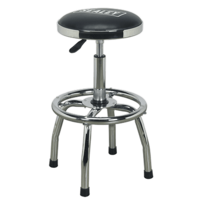 Sealey SCR17 Workshop Stool Heavy - Duty Pneumatic with Adjustable Height Swivel Seat - SCR17 - Sealey Tools UK - Trade Counter Direct