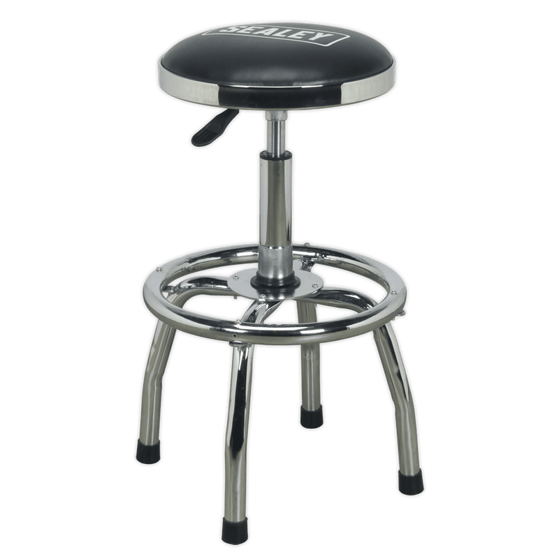 Sealey SCR17 Workshop Stool Heavy - Duty Pneumatic with Adjustable Height Swivel Seat - SCR17 - Sealey Tools UK - Trade Counter Direct
