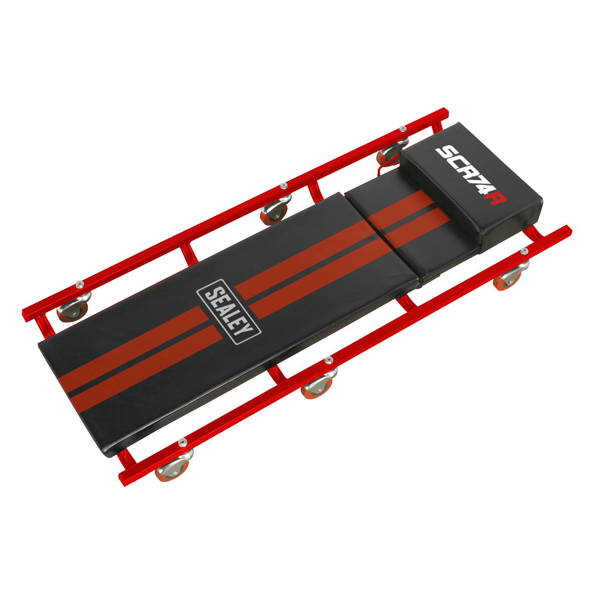 Sealey SCR74 Creeper 40" with Steel Frame, 6 Wheels & Adjustable Headrest Deluxe American - Style - SCR74 - Sealey Tools UK - Trade Counter Direct