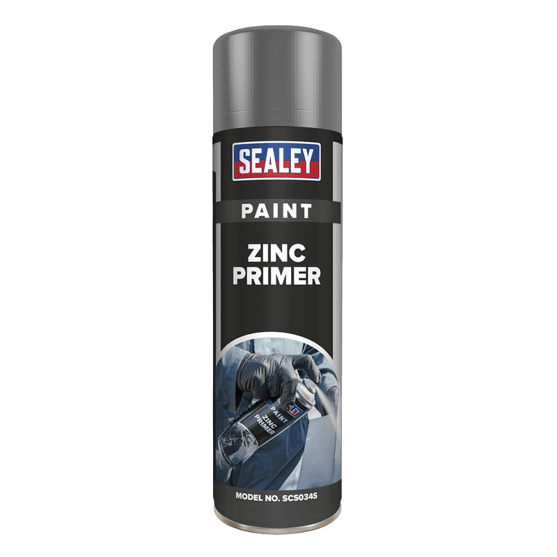 Sealey SCS034S Grey Zinc Primer Paint 500ml - SCS034S - Sealey Tools UK - Trade Counter Direct