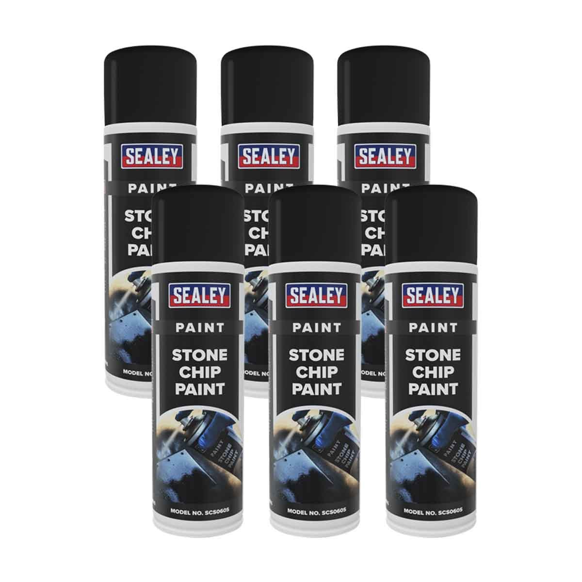 Sealey SCS060 Stone Chip Paint 500ml - Pack of 6 - SCS060 - Sealey Tools UK - Trade Counter Direct