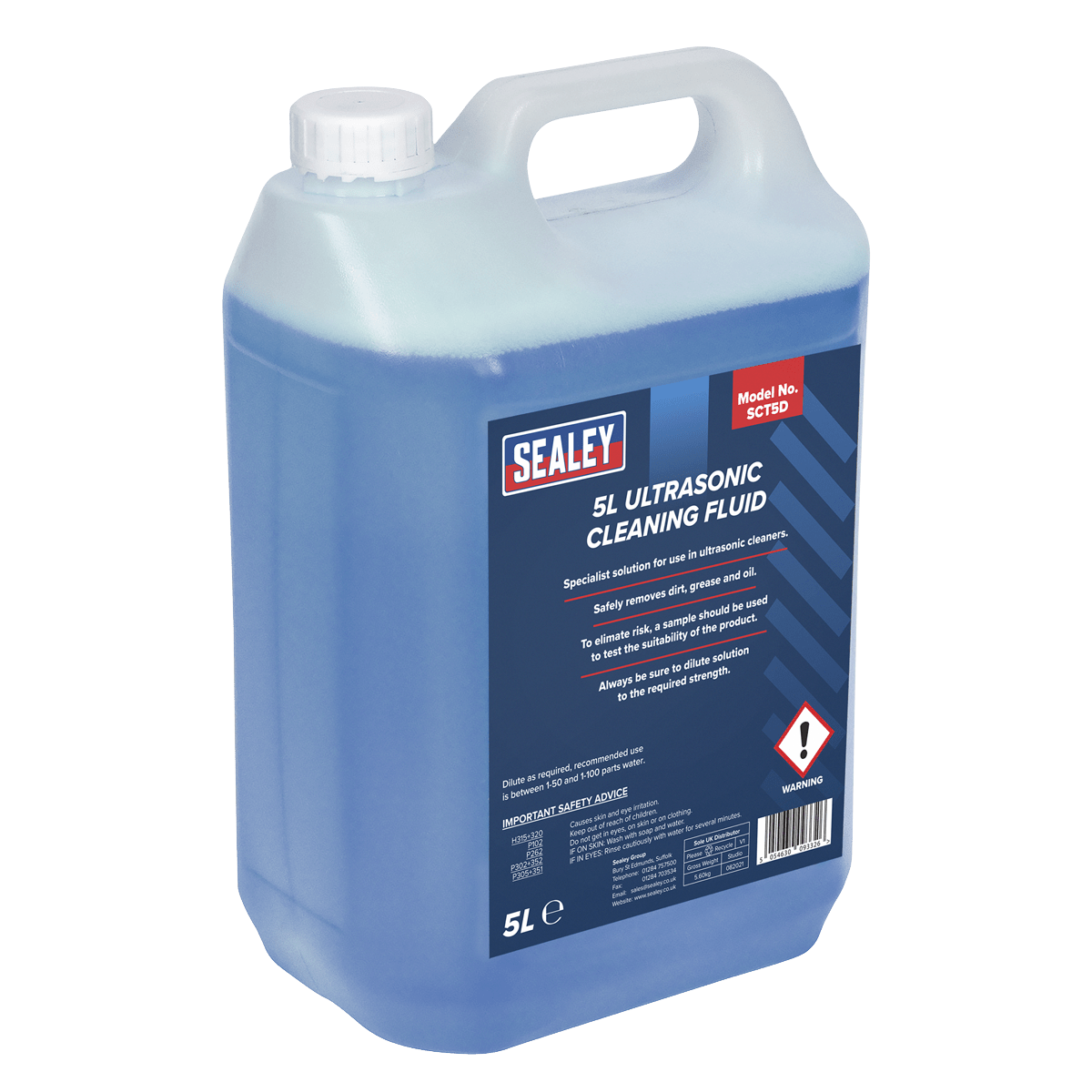 Sealey SCT5D Ultrasonic Cleaning Fluid 5L - SCT5D - Sealey Tools UK - Trade Counter Direct