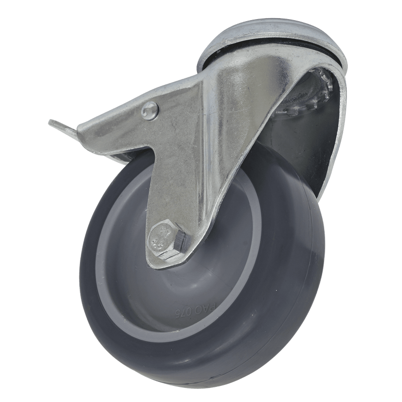 Sealey SCW275SBL Castor Wheel Bolt Hole Swivel with Total Lock Ø75mm - SCW275SBL - Sealey Tools UK - Trade Counter Direct