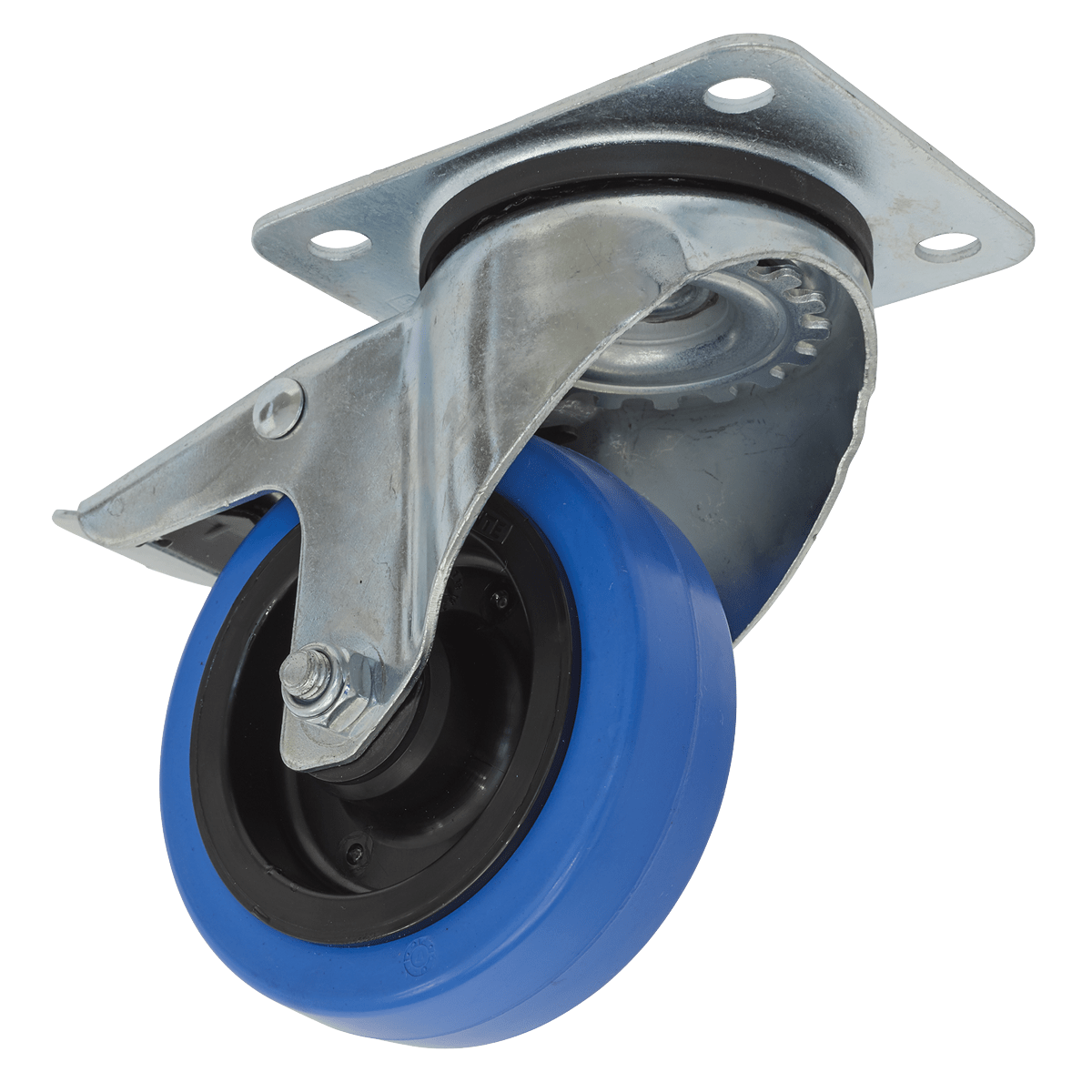 Sealey SCW3100SPL Castor Wheel Swivel Plate with Total Lock Ø100mm - SCW3100SPL - Sealey Tools UK - Trade Counter Direct