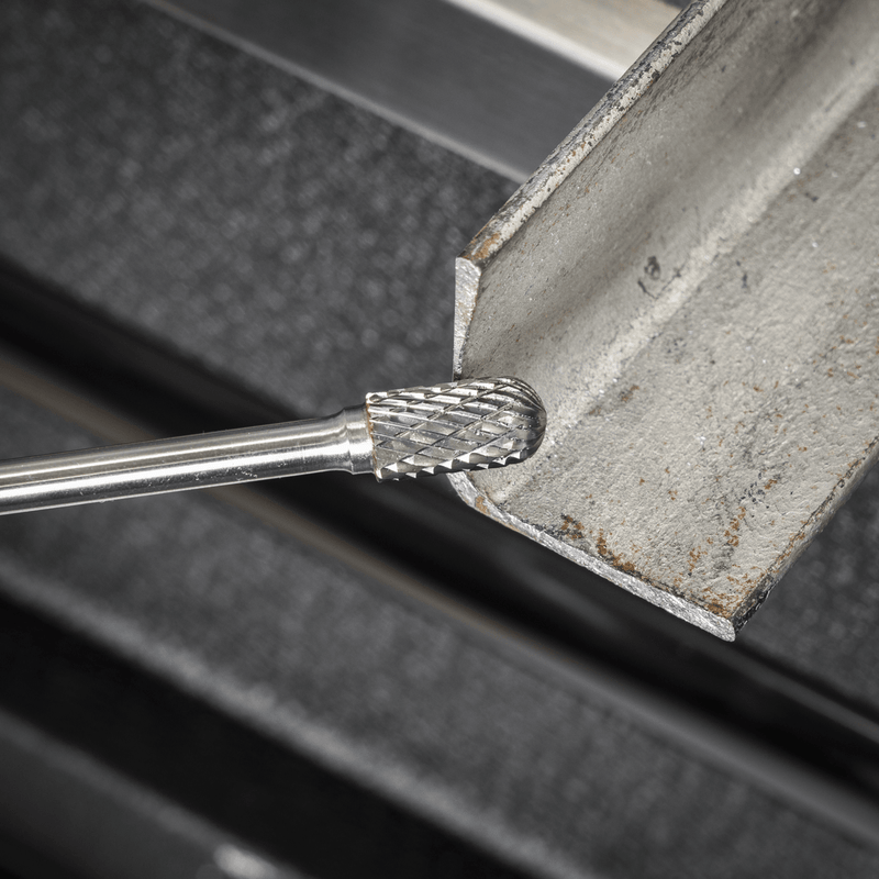 Sealey SDB02XL Tungsten Carbide Rotary Burr Extra-Long Cylindrical Ball Nose 10mm - SDB02XL - Sealey Tools UK - Trade Counter Direct