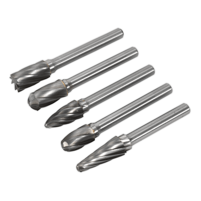 Sealey SDBCK5 Ripper/Coarse Tungsten Carbide Rotary Burr Set 5pc - SDBCK5 - Sealey Tools UK - Trade Counter Direct