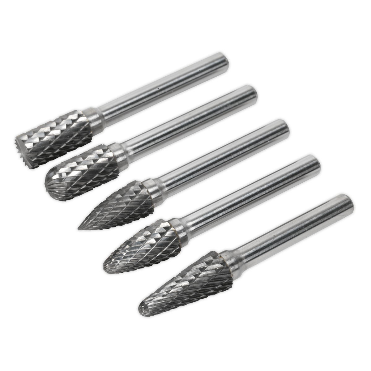 Sealey SDBK5 Tungsten Carbide Rotary Burr Set 5pc - SDBK5 - Sealey Tools UK - Trade Counter Direct