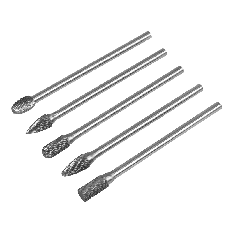 Sealey SDBK5XL Tungsten Carbide Rotary Burr Set Extra-Long 5pc - SDBK5XL - Sealey Tools UK - Trade Counter Direct