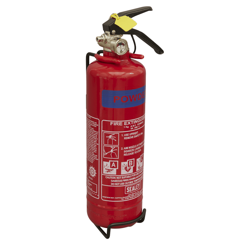 Sealey SDPE01 Dry Powder Fire Extinguisher 1kg - SDPE01 - Sealey Tools UK - Trade Counter Direct
