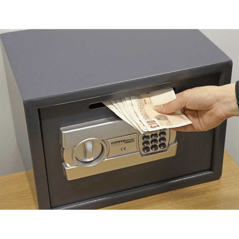 Sealey SECS01DS Electronic Combination Security Safe with Deposit Slot 350 x 250 x 250mm - SECS01DS - Sealey Tools UK - Trade Counter Direct