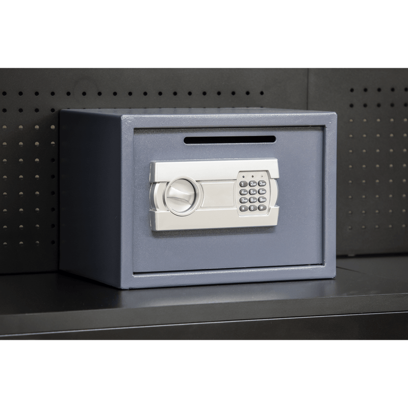 Sealey SECS01DS Electronic Combination Security Safe with Deposit Slot 350 x 250 x 250mm - SECS01DS - Sealey Tools UK - Trade Counter Direct