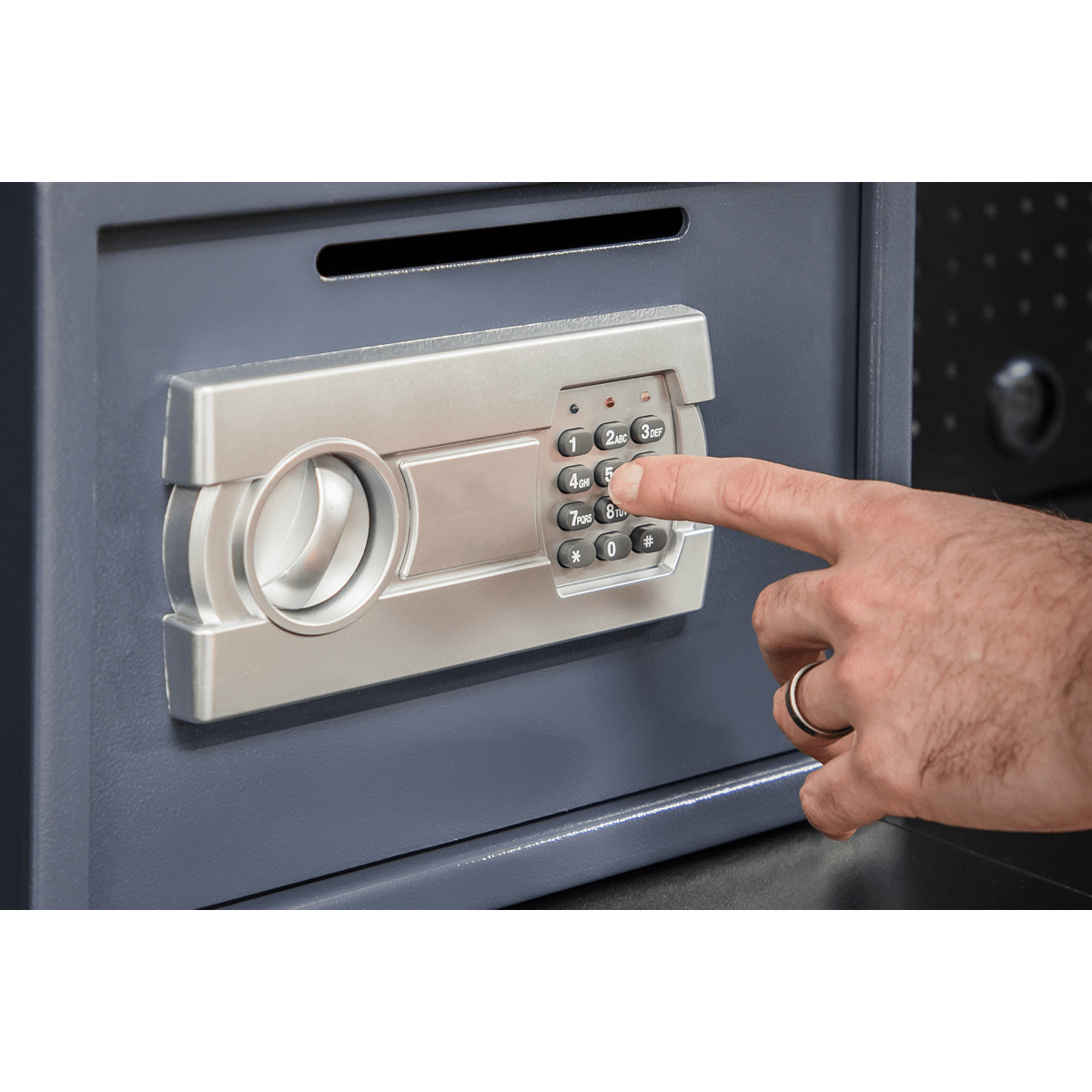 Sealey SECS01DS Electronic Combination Security Safe with Deposit Slot 350 x 250 x 250mm - SECS01DS - Sealey Tools UK - Trade Counter Direct