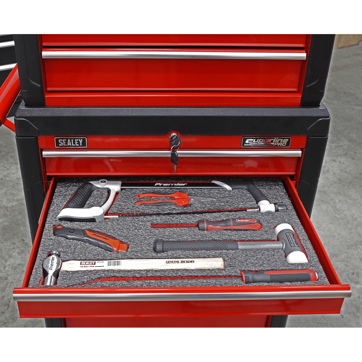 Sealey SF50R Easy Peel Shadow Foam® 1200 x 550 x 50mm - Red/Black - SF50R - Sealey Tools UK - Trade Counter Direct