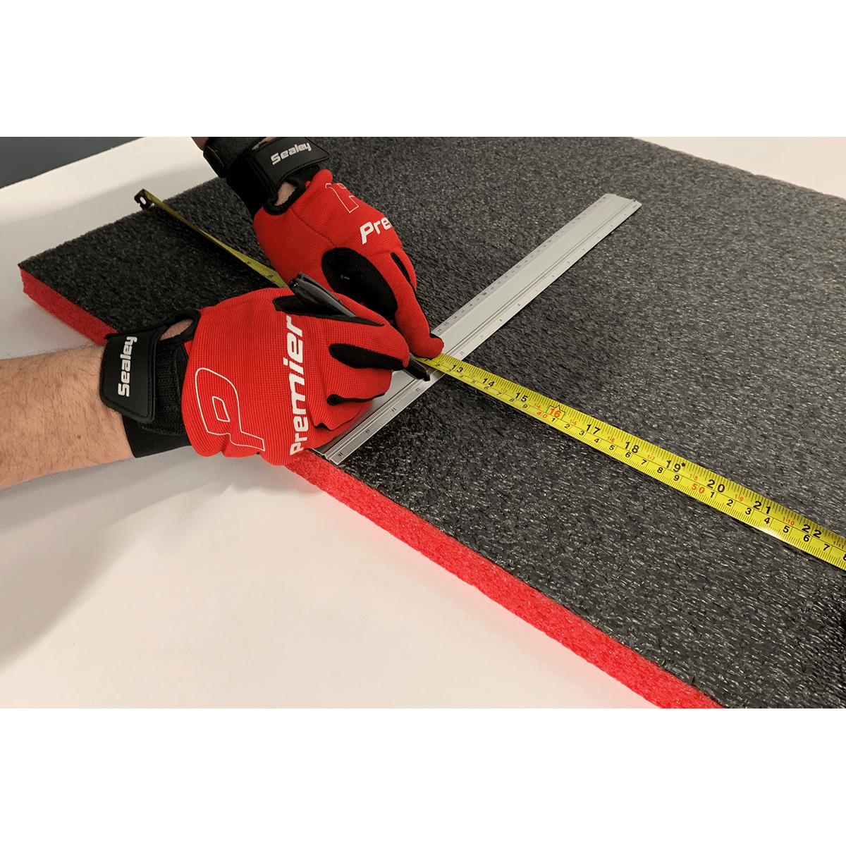 Sealey SF50R Easy Peel Shadow Foam® 1200 x 550 x 50mm - Red/Black - SF50R - Sealey Tools UK - Trade Counter Direct