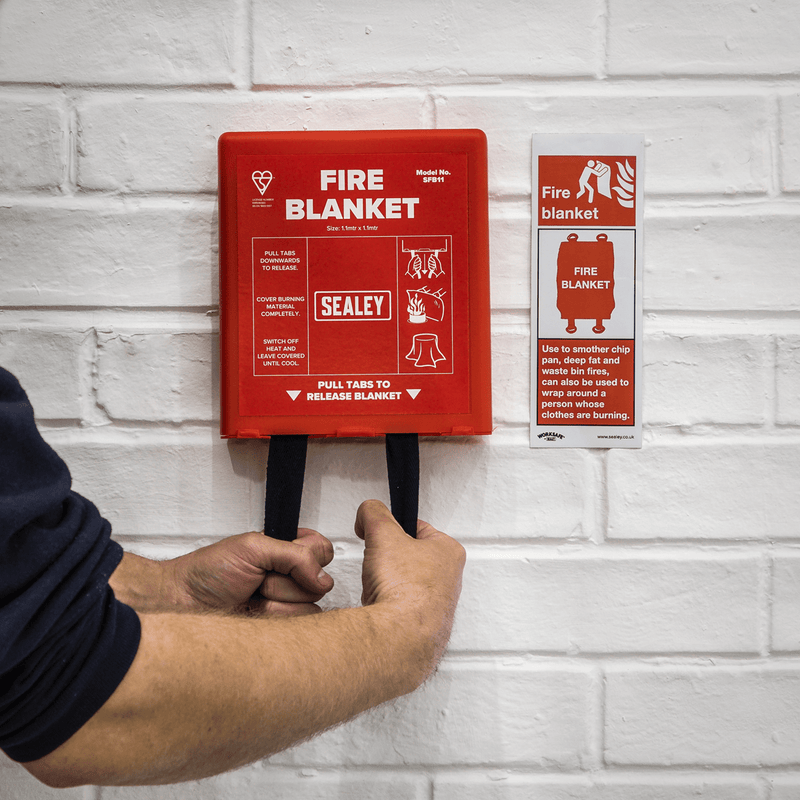 Sealey SFB11 Fire Blanket 1.1 x 1.1m - SFB11 - Sealey Tools UK - Trade Counter Direct