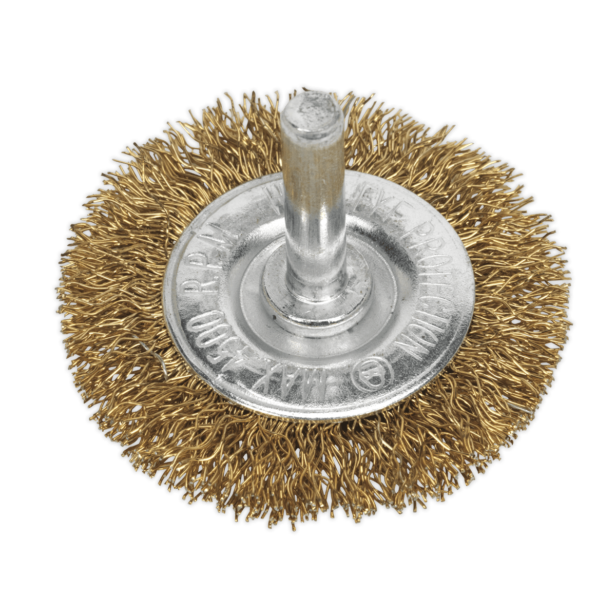 Sealey SFB50 Flat Wire Brush Ø50mm with 6mm Shaft - SFB50 - Sealey Tools UK - Trade Counter Direct