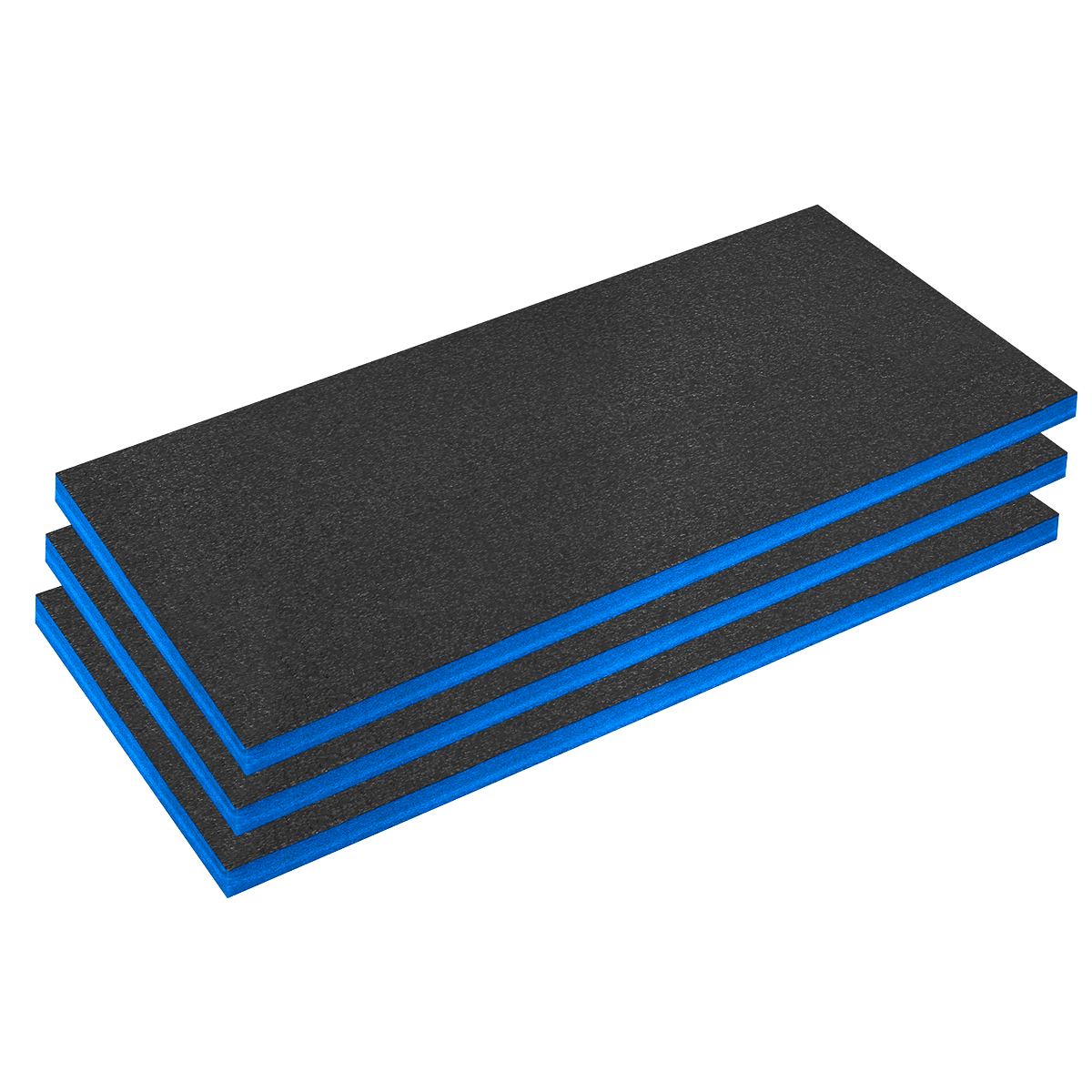 Sealey SFPK50B Easy Peel Shadow Foam® 1200 x 550 x 50mm, Blue/Black - Pack of 3 - SFPK50B - Sealey Tools UK - Trade Counter Direct
