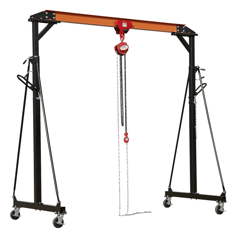 Sealey SG1000KIT Portable Gantry Crane Adjustable 1tonne Combo - SG1000KIT - Sealey Tools UK - Trade Counter Direct