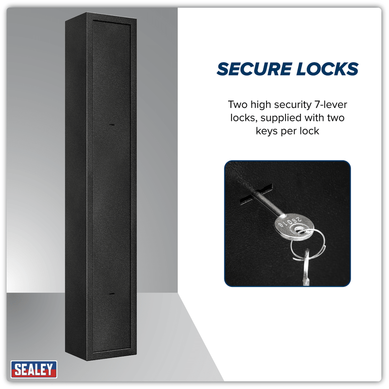 Sealey SGS3AB 3 Gun Cabinet with Ammo Safe - SGS3AB - Sealey Tools UK - Trade Counter Direct