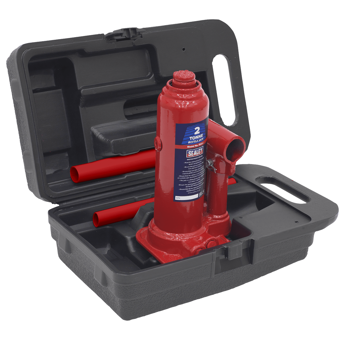 Sealey SJ2BMC Bottle Jack 2tonne with Storage Case - SJ2BMC - Sealey Tools UK - Trade Counter Direct