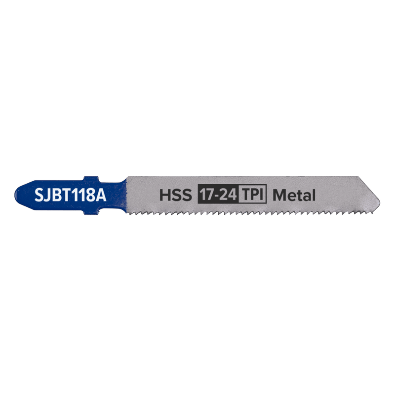 Sealey SJBT118A Jigsaw Blade for Metal 92mm 17-24tpi - Pack of 5 - SJBT118A - Sealey Tools UK - Trade Counter Direct