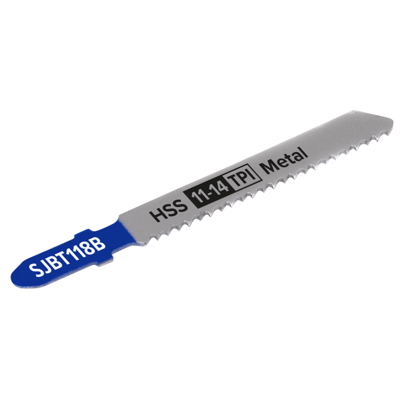 Sealey SJBT118B Jigsaw Blade for Metal 92mm 11-14tpi - Pack of 5 - SJBT118B - Sealey Tools UK - Trade Counter Direct