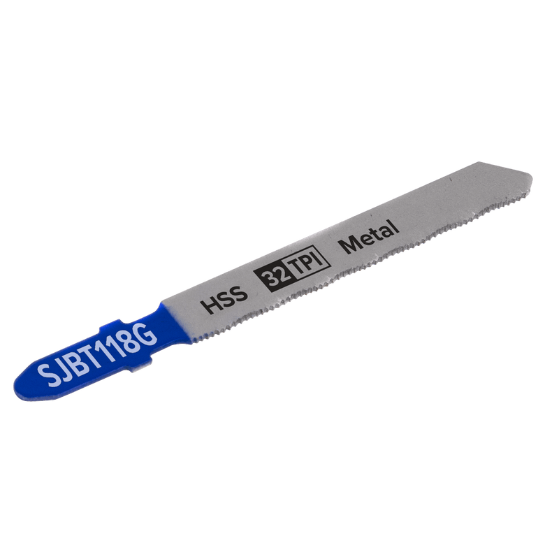 Sealey SJBT118G Jigsaw Blade for Metal 75mm 32tpi - Pack of 5 - SJBT118G - Sealey Tools UK - Trade Counter Direct