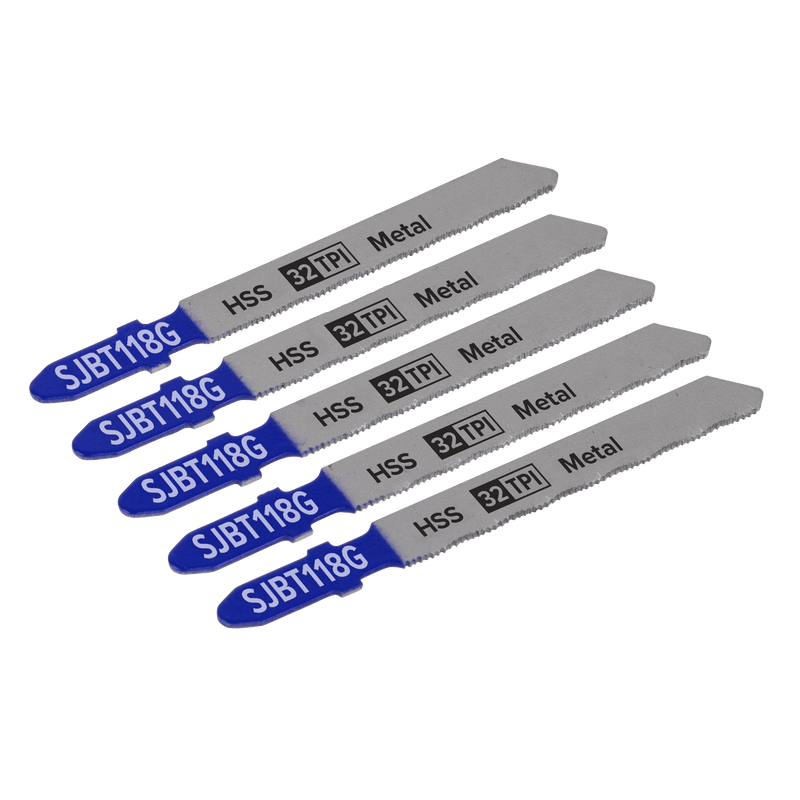 Sealey SJBT118G Jigsaw Blade for Metal 75mm 32tpi - Pack of 5 - SJBT118G - Sealey Tools UK - Trade Counter Direct