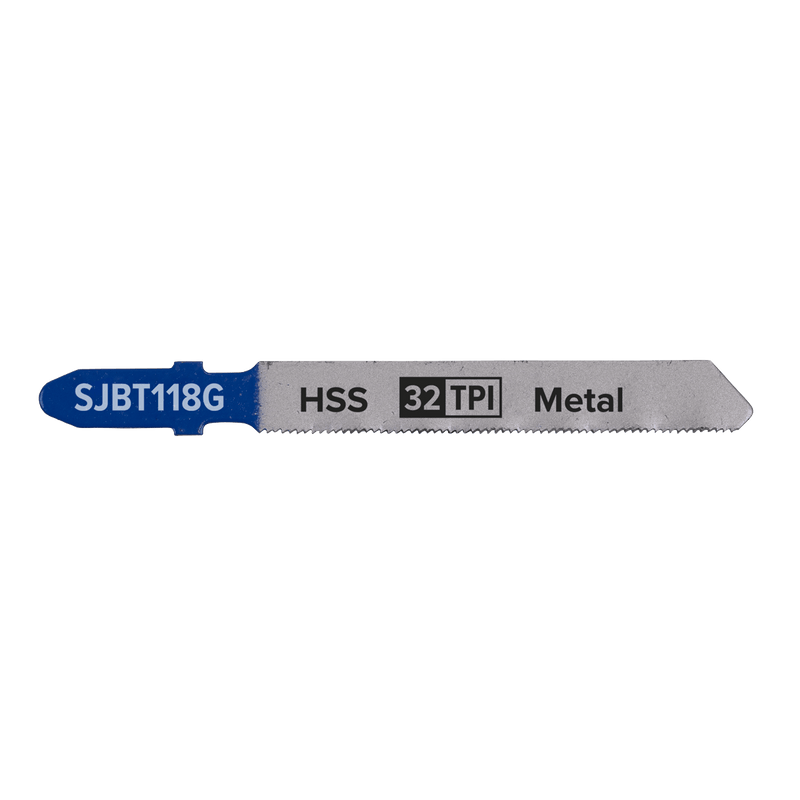 Sealey SJBT118G Jigsaw Blade for Metal 75mm 32tpi - Pack of 5 - SJBT118G - Sealey Tools UK - Trade Counter Direct