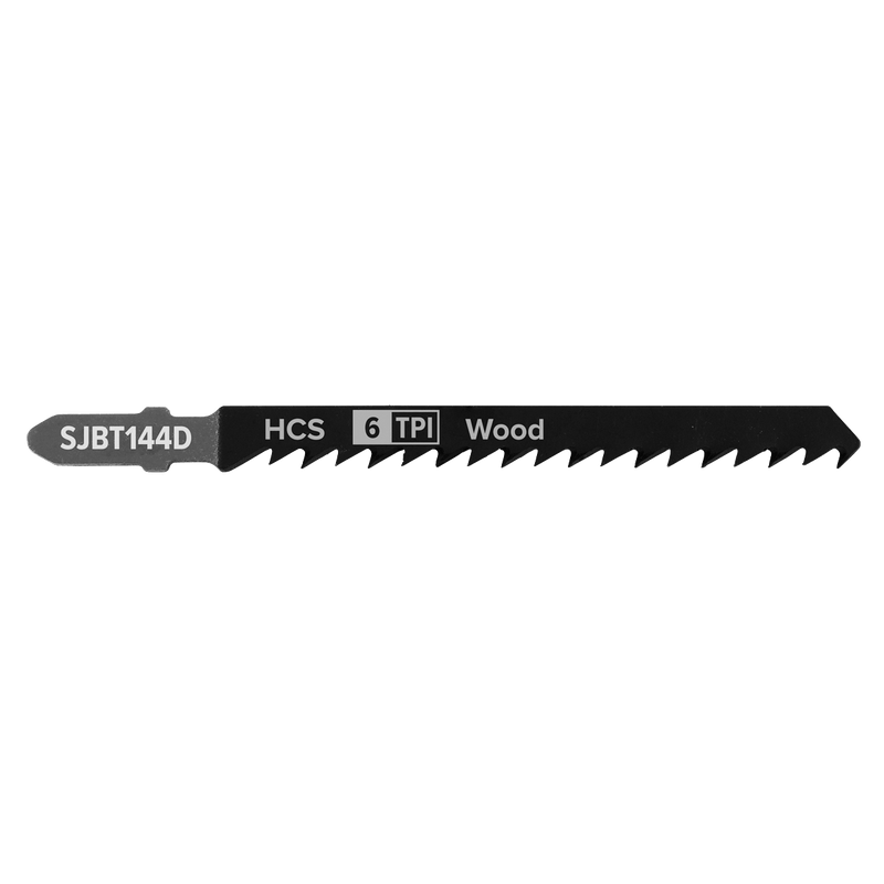 Sealey SJBT144D Jigsaw Blade for General Wood 100mm 6tpi - Pack of 5 - SJBT144D - Sealey Tools UK - Trade Counter Direct