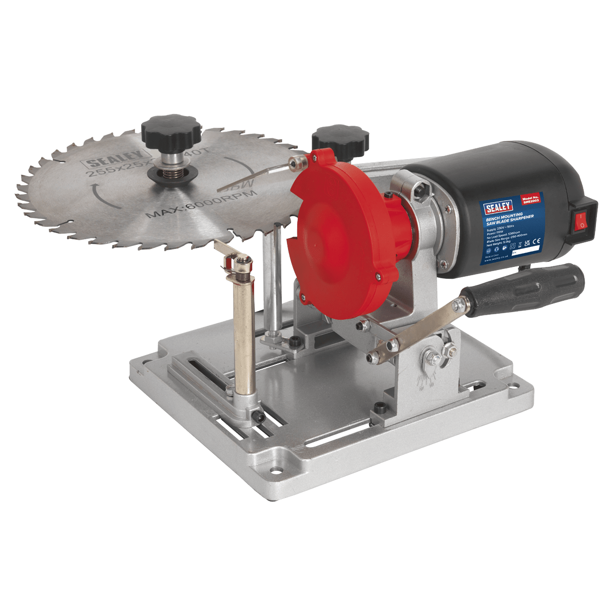Sealey SMS2003 Saw Blade Sharpener - Bench Mounting 110W - SMS2003 - Sealey Tools UK - Trade Counter Direct