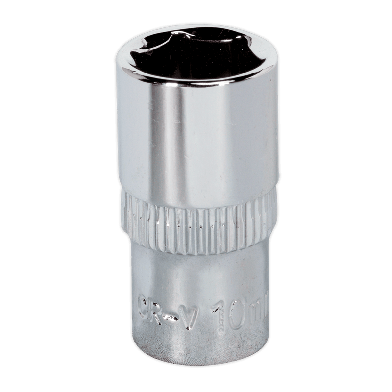 Sealey SP1410 WallDrive® Socket 10mm 1/4"Sq Drive Fully Polished - SP1410 - Sealey Tools UK - Trade Counter Direct