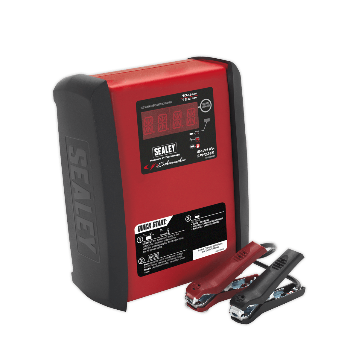 Sealey SPI1224S Schumacher® Intelligent Speed Charge Battery Charger 12V 15A/24V 10A - SPI1224S - Sealey Tools UK - Trade Counter Direct