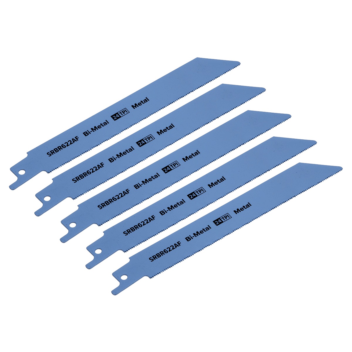 Sealey SRBR622AF Reciprocating Saw Blade Metal 150mm 24tpi - Pack of 5 - SRBR622AF - Sealey Tools UK - Trade Counter Direct