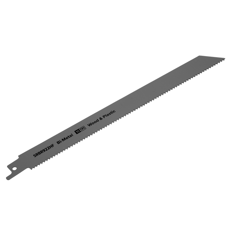 Sealey SRBR922HF Reciprocating Saw Blade for Wood & Plastics 230mm 10tpi - Pack of 5 - SRBR922HF - Sealey Tools UK - Trade Counter Direct