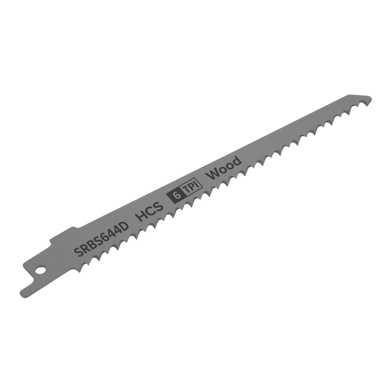 Sealey SRBS644D Reciprocating Saw Blade for Clean Wood 150mm 6tpi - Pack of 5 - SRBS644D - Sealey Tools UK - Trade Counter Direct