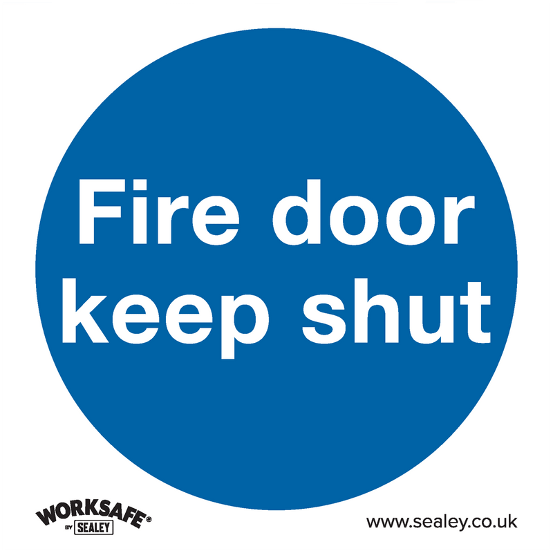 Sealey SS1P1 Worksafe® Fire Door Keep Shut Safety Sign - Rigid Plastic - SS1P1 - Sealey Tools UK - Trade Counter Direct