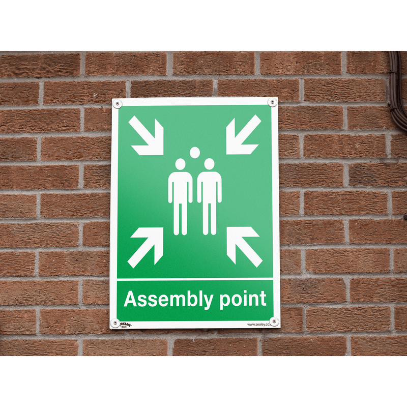 Sealey SS37P1 Worksafe® Assembly Point Safety Sign - Rigid Plastic - SS37P1 - Sealey Tools UK - Trade Counter Direct