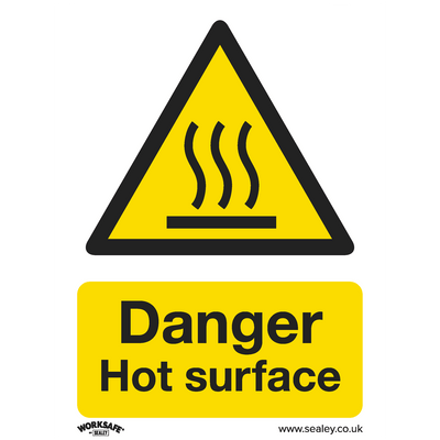 Sealey SS42P1 Worksafe® Danger Hot Surface Safety Sign - Rigid Plastic - SS42P1 - Sealey Tools UK - Trade Counter Direct
