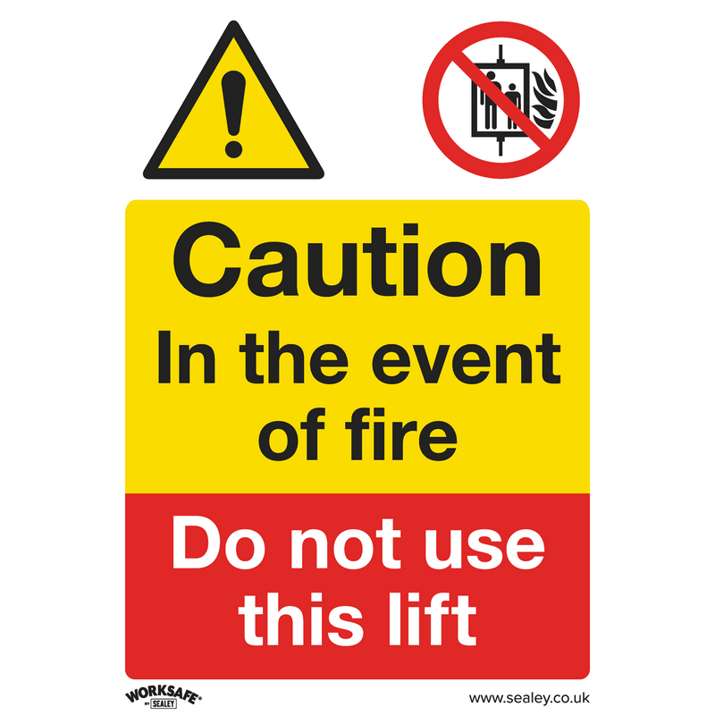 Sealey SS43P10 Worksafe® Caution Do Not Use Lift Safety Sign, Rigid Plastic - Pack of 10 - SS43P10 - Sealey Tools UK - Trade Counter Direct