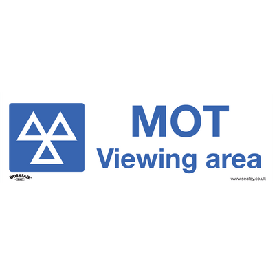 Sealey SS50P1 Worksafe® MOT Viewing Area Safety Sign - Rigid Plastic - SS50P1 - Sealey Tools UK - Trade Counter Direct