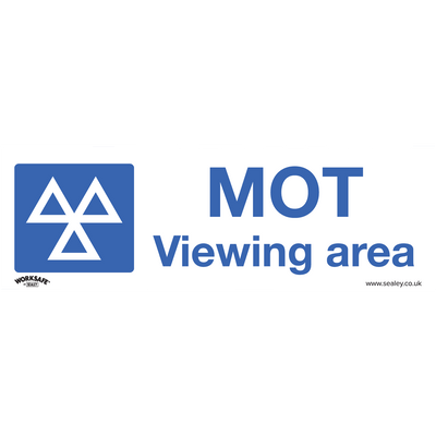Sealey SS50V1 Worksafe® MOT Viewing Area Safety Sign - Self-Adhesive Vinyl - SS50V1 - Sealey Tools UK - Trade Counter Direct
