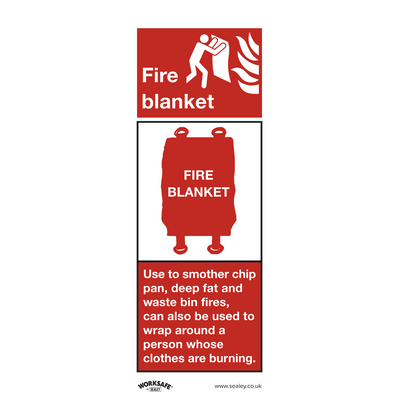 Sealey SS53P1 Worksafe® Fire Blanket Safety Sign - Rigid Plastic - SS53P1 - Sealey Tools UK - Trade Counter Direct