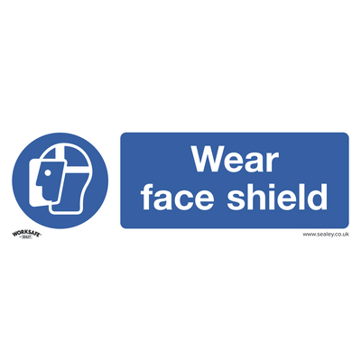 Sealey SS55V1 Worksafe® Wear Face Shield Safety Sign - Self-Adhesive Vinyl - SS55V1 - Sealey Tools UK - Trade Counter Direct
