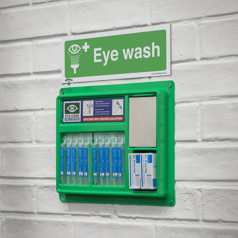 Sealey SS58P1 Worksafe® Eye Wash Safety Sign - Rigid Plastic - SS58P1 - Sealey Tools UK - Trade Counter Direct