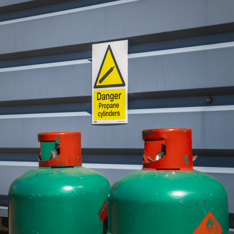 Sealey SS62P1 Worksafe® Danger Propane Cylinders Safety Sign - Rigid Plastic - SS62P1 - Sealey Tools UK - Trade Counter Direct