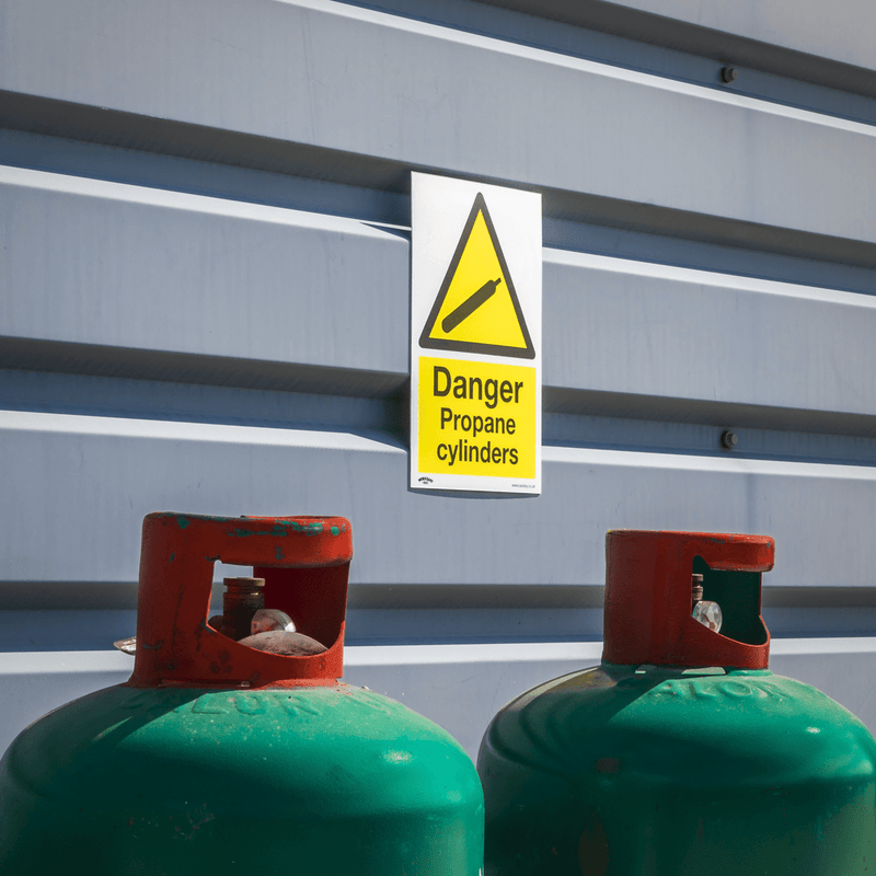Sealey SS62P1 Worksafe® Danger Propane Cylinders Safety Sign - Rigid Plastic - SS62P1 - Sealey Tools UK - Trade Counter Direct