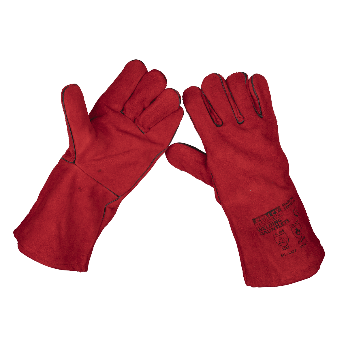 Sealey SSP141 Leather Welding Gauntlets Lined Pair - SSP141 - Sealey Tools UK - Trade Counter Direct