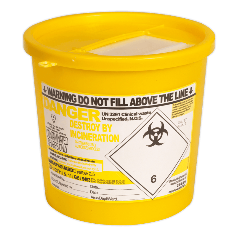 Sealey SSP250 Sharps Bin 2.5L - SSP250 - Sealey Tools UK - Trade Counter Direct